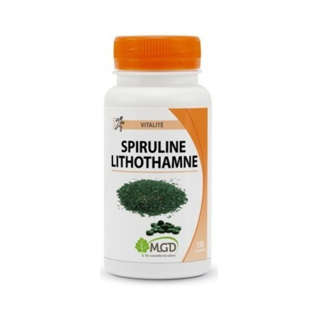 Spiruline Lithothamne MGD, complément alimentaire végétarien de 150 comprimés à base de spiruline et de lithothamne