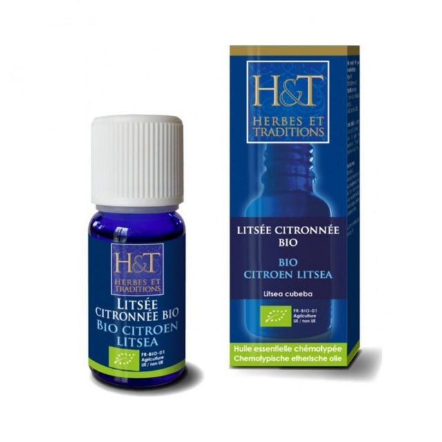 Huile essentielle Litsée Citronée Herbes et Traditions, 10 ml